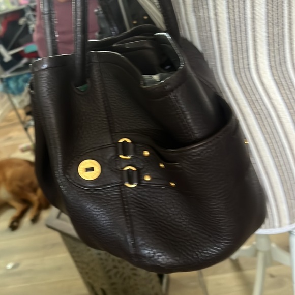 1 hour sale. Cole Haan, brown leather purse - Picture 8 of 12